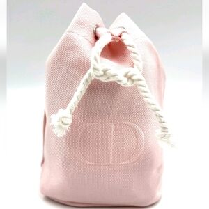 DIOR Pink Mini Bucket Bag with Drawstring Closure, New!